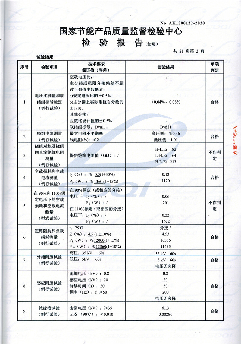 高低压试验报告-S11-1250长海长海长海油浸式变压器-2.jpg